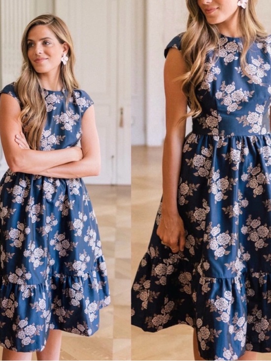Gal Meets Glam Dresses & Skirts - Gal Meets Glam Collection Jenny Wallpaper Rose Jacquard Fit and Flare Dress 2